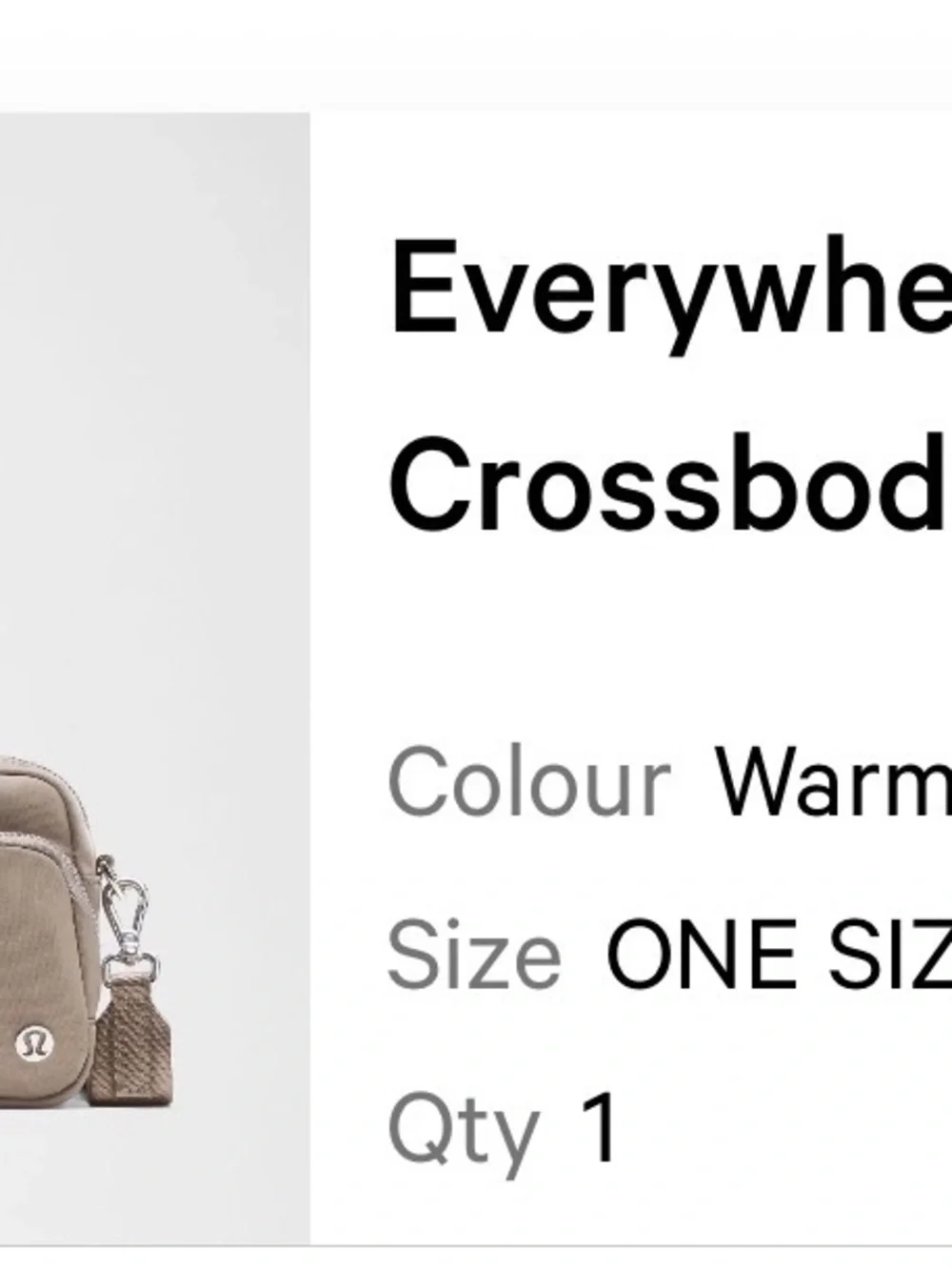 lululemon athletica Crossbody Shoulder Bag
